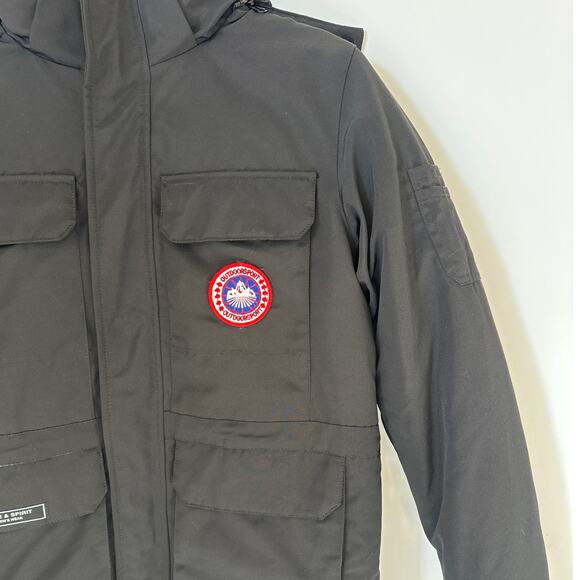 Vintage Free & Spirit Men’s Outdoorsport Hooded Puffer Parka Military Jacket M - Picture 3 of 12